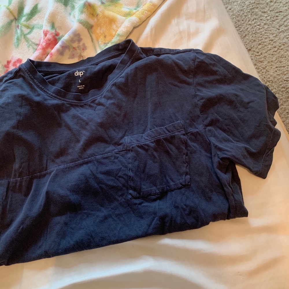 Navy blue pocket T-shirt